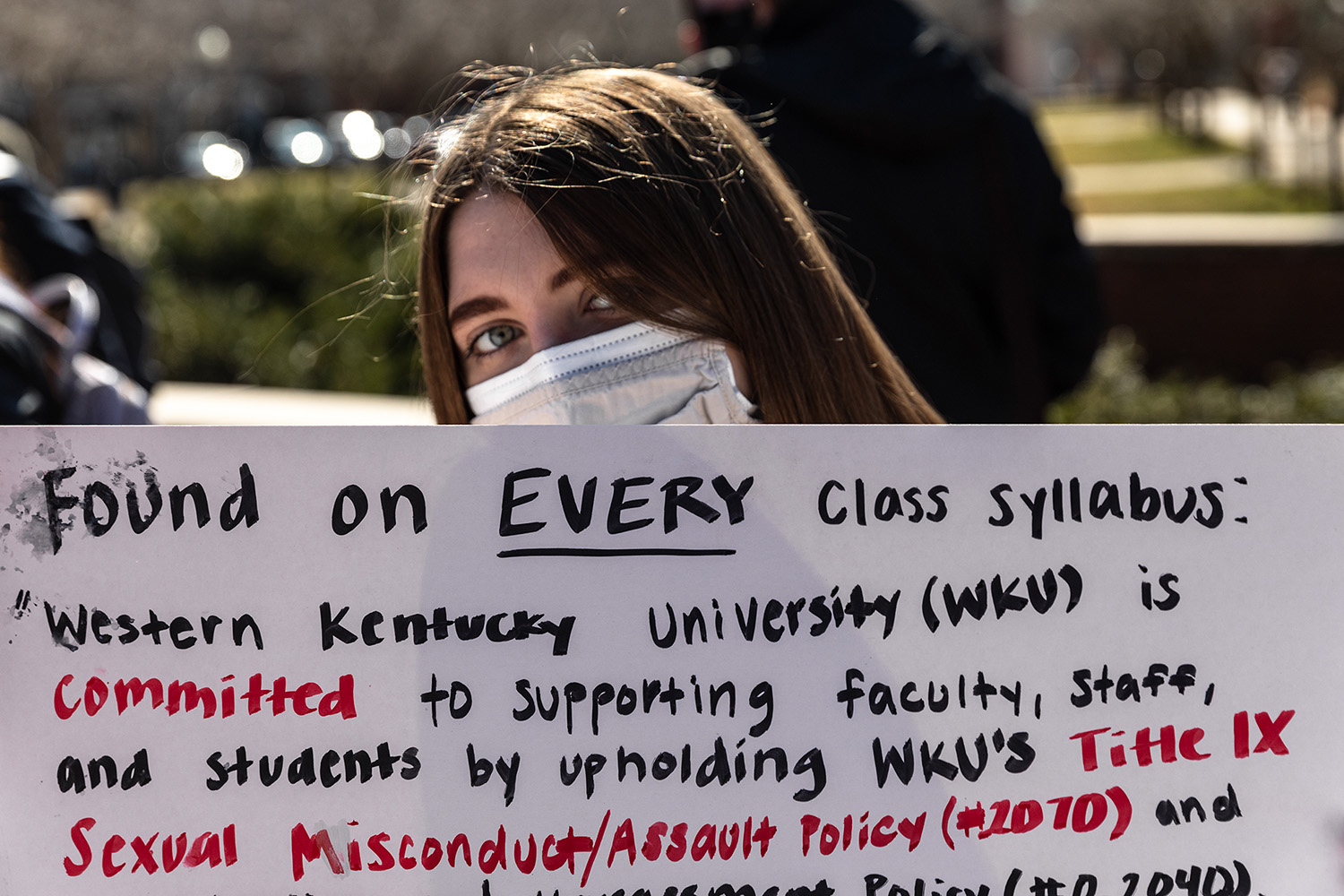 Students lead protest against sexual assault photo