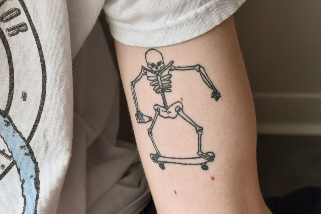 Dancing Skeleton SemiPermanent Tattoo Lasts 12 weeks Painless and easy  to apply Organic ink Browse more or create your own  Inkbox   SemiPermanent Tattoos